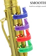 HOMSFOU Golden Kids Saxophone Toy Musical Instrument 8 Keys Plastic Toddler view 3