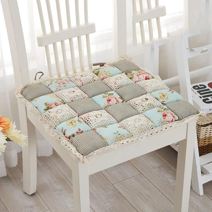 Amazon.de: WLVG Stuhlpolster aus 100% Baumwolle, quadratisch Extra