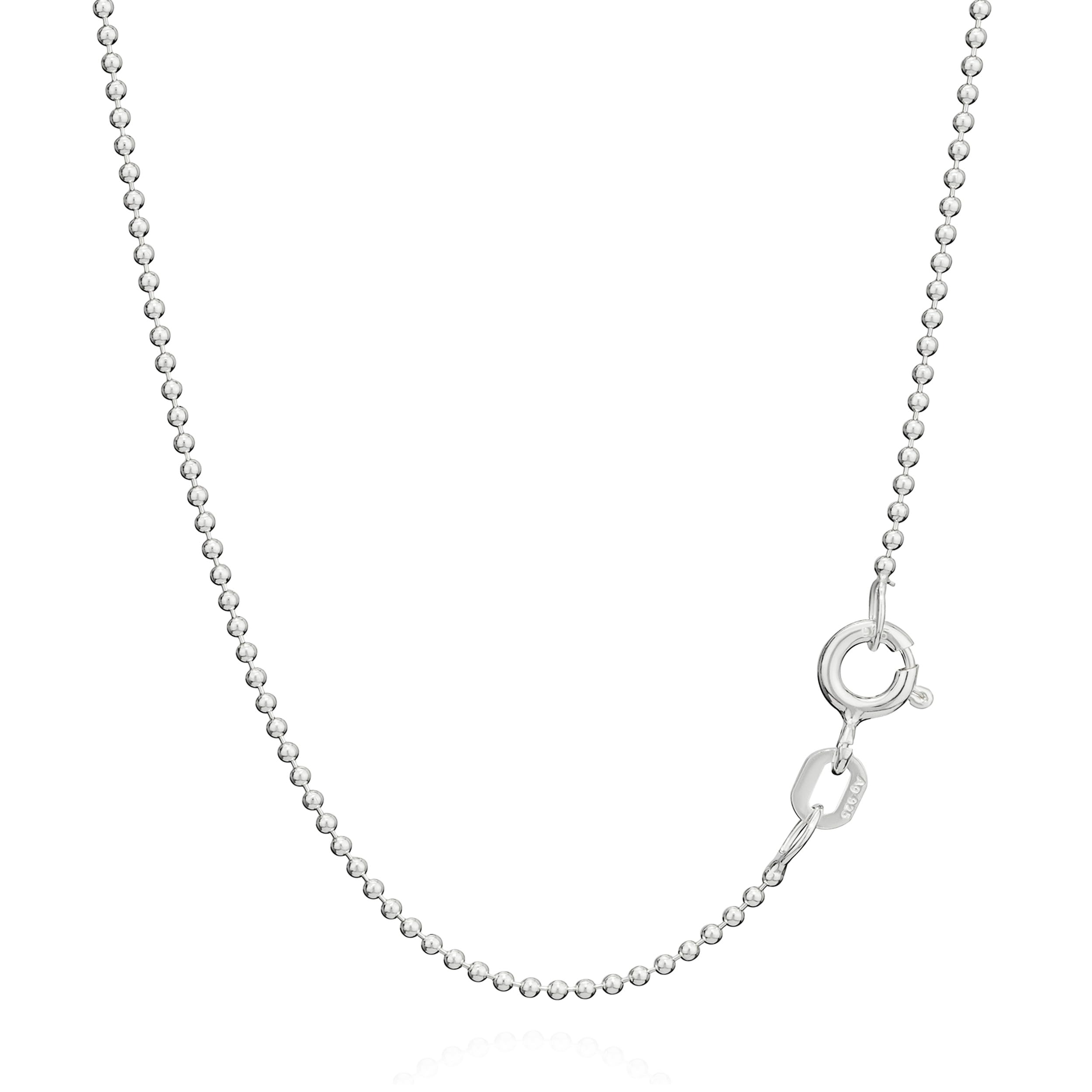 NKlaus 925 sterling silver ball chain for pendant silver chain 36cm 1,20mm 1,6gr 9471