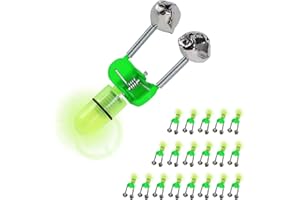 KIMROO Fishing Bite Alarm Night LED Light Rod Tip with Twin Bells Fishing Tackle Light Clip Indicator On Fishing Rod