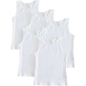 NEXT Girls White Lace Trim Vest