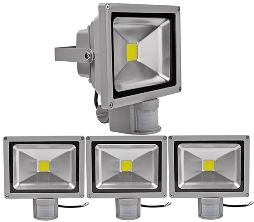 4pcs 20W Foco LED con Sensor Movimiento,ALPHA DIMA Foco Proyector ...