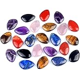 LE SKY 5 Pcs Natural Crystal Pendants Irregular Healing Chakra Quartz Gemstone Charms for Jewelry Making DIY Gift
