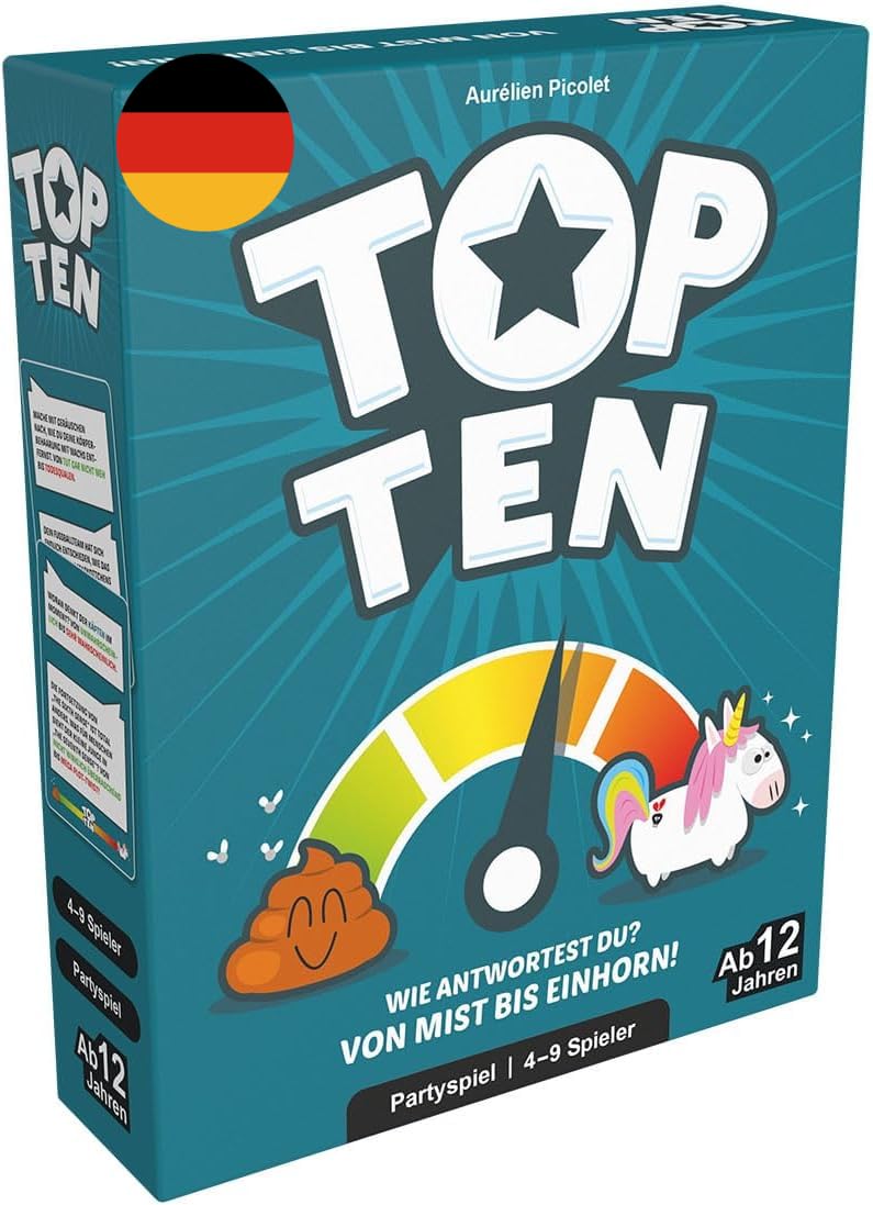 Asmodee - Top Ten, Multicolored, COGD0008, Game in German