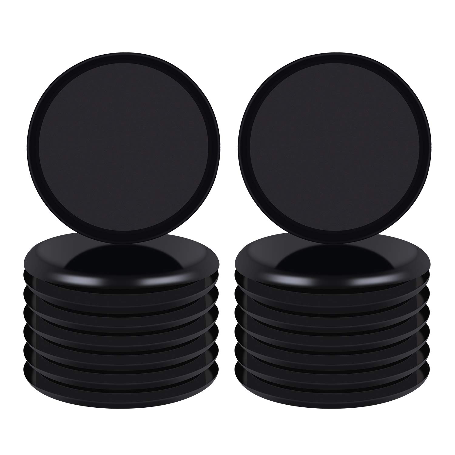 Ezprotekt Reusable Furniture Sliders and Gliders 3.5 Inch/ 89mm for Carpet Surfaces – Moving Heavy Furniture Quickly and Easily with Furniture Sliders 16 Pieces Round Black — image 1