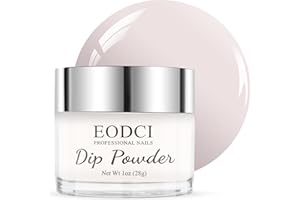 EODCI Milk White Dip Powder Color, Nail Dipping Powder French Powder Pro Collection System Nail Art Starter Manicure Salon DIY at Home, Odor-Free&Long-Lasting, No Needed Nail Lamp Curing, 1 Oz