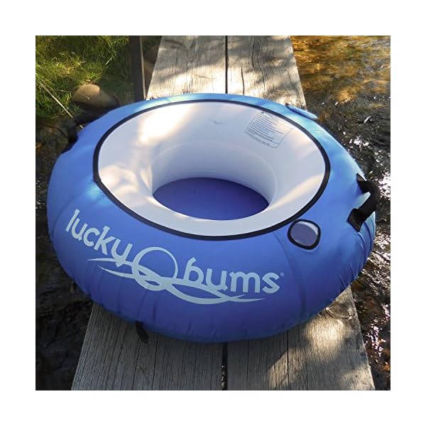 Lucky-Bums-Catchin-Rays-River-Tube-Heavy-Duty-River-Tube-for-Floating-Cup-Holders-Solid-Padded-Handles-Blue-48