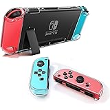 Dockable Clear Case for Nintendo Switch, VANJUNN 3 in 1 Protective Case Cover for Nintendo Switch and Joy-Con Controller with