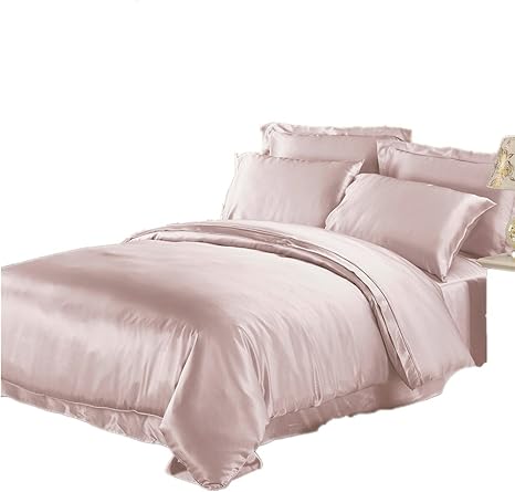 Amazon シルク布団カバー 掛布団カバー ４点セット ライトピンク 上質天然シルク素材 セミダブル ブルー シングル ピンク 掛けふとんカバー オンライン通販
