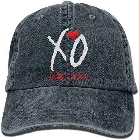Unisex XO Adult Adjustable Denim Baseball Hat Navy