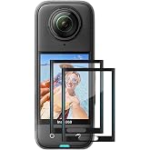 AMAZEAR Screen Protector for Insta360 X5 / X4 Accessories (2 Pack), Tempered Glass LCD Display Film Screen Protective Cover for Insta 360 X5/X4, HD, 9H, Anti-Bubble, Scratch Resistant(TGP)