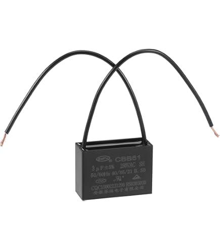 YOKIVE CBB61 Ceiling Fan Capacitor - 3uF 450V AC 2-Wire Running Capacitor For Fans & Pumps