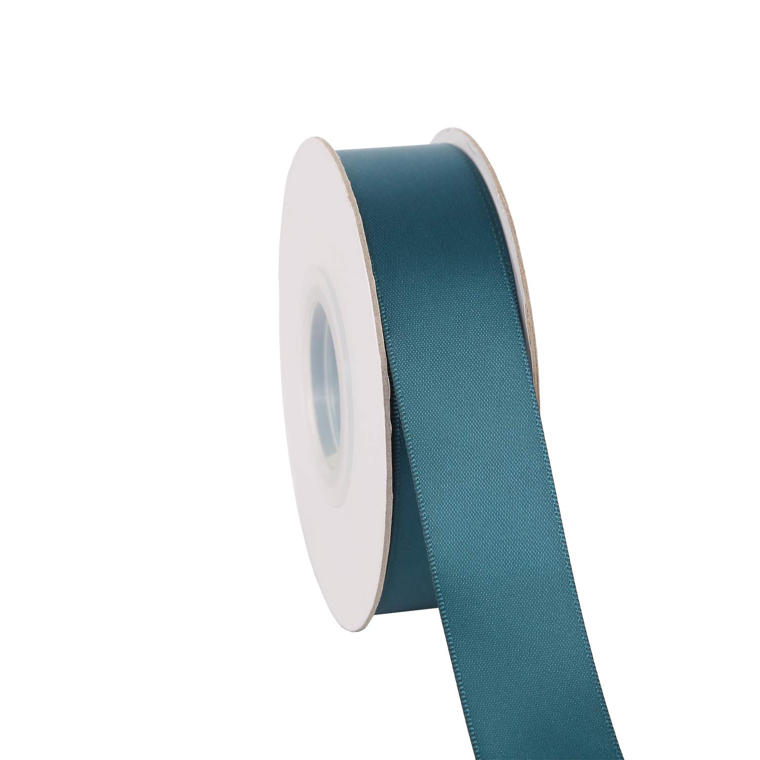 Ribbonitlux 25mm Wide Double Face Satin Ribbon 22 Meters (347-Teal, Set for Gift Wrapping, Party Decor, Sewing Applications, Wedding and Craft