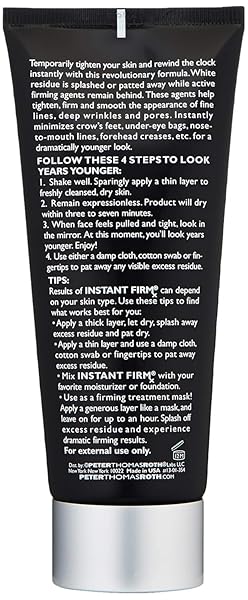 PETER THOMAS | INSTANT FIRMX TEMPORARY FACE TIGHTENER | FIRM AND SMOOTH THE LOOK OF FINE LINES, DEEP WRINKLES AND PORES[MIGEMI(3.4 FL OZ)]