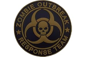 EHOPE Zombie Outbreak Response Team Patch Biohazard Patches Tactical Patch(Zombie Outbreak-Black+Tan)