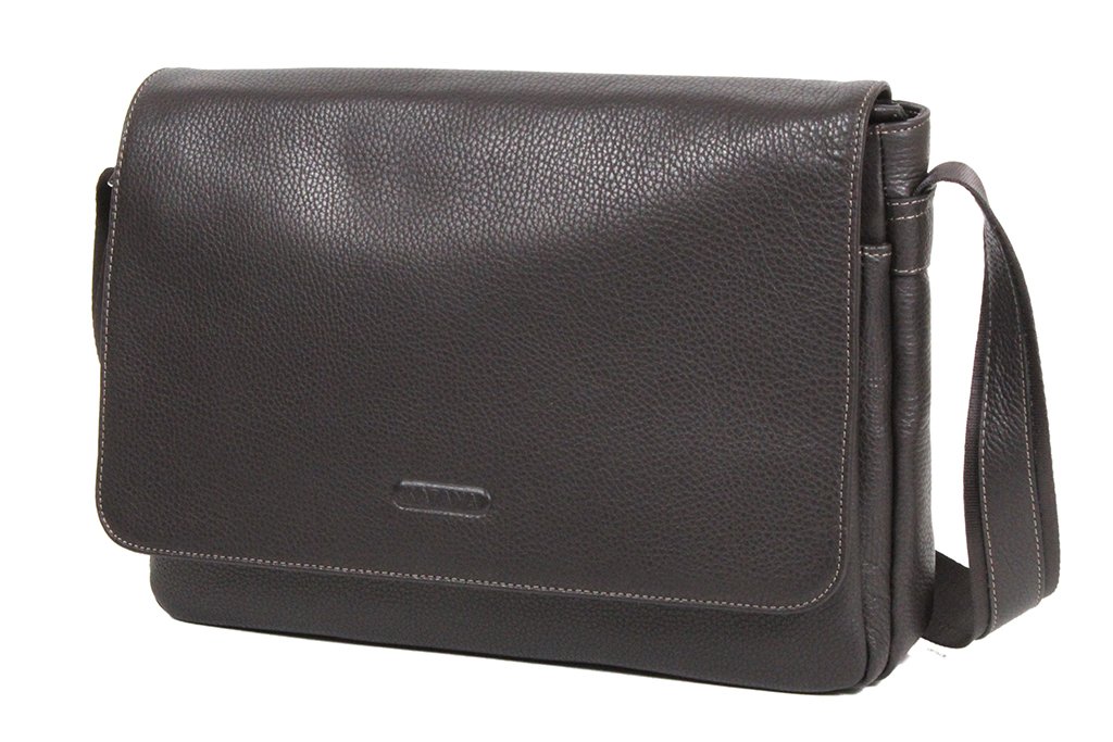 Katana Grained Cowhide Leather Shoulder Bag K83606 Brown Size: One size