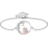 YAFEINI Fox Bracelet 925 Sterling Silver Cute Fox Bracelet For Women Animal Jewelry Gifts For Women Mom Wife Fox Lovers