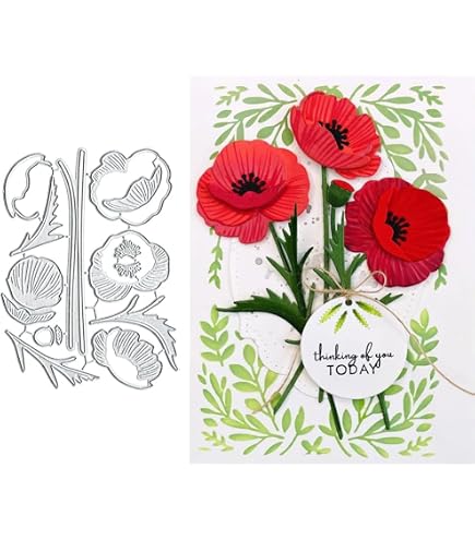 thumbnail image 2 of Peony Flowers Metal Die Cuts - Embossing Stencils For Card Making & Crafts 2 of 11
