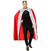DSplay Adult Men's Luxury King Cape Costumes (cape&crown)