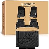 LASFIT Floor Mats & Trunk Mat for Jeep Wrangler Unlimited 4XE 2021-2025 4 Door with Subwoofer, Plug-in Hybrid EV-Gas (PHEV), All Weather TPE Custom Fit Floor Liners Cargo Mat Black