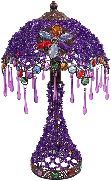 Quality Bedside Lamp European-style Elegant Bedside Lamp Purple Red