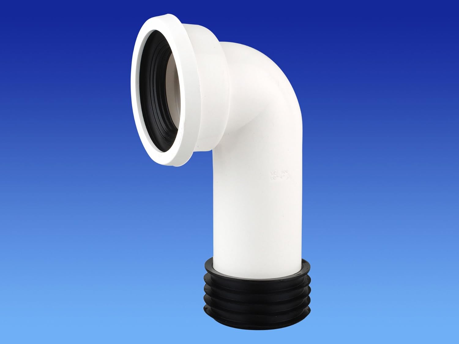 OSMA WC904 Easy-Fit Pan Connector Style 90 deg 4" (Standard Four Inch Toilet Outlet) Loo, Bog, Cistern, WC