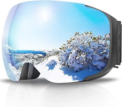 Amazon スキーゴーグル Findwayスノーゴーグル スノーボードゴーグル 磁気式迅速交換なダブルレンズ Otg広視野球面レンズ 防風 防雪 曇り防止 紫外線防止 メガネ対応 適用大人男女の登山またはスキー用のスポーツゴーグル Findway ゴーグル