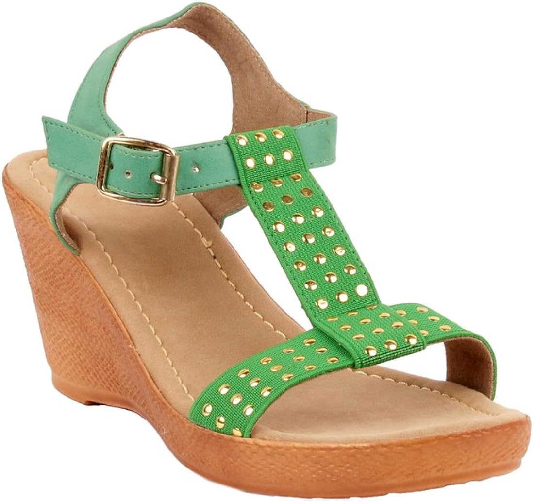 GlamWalk Mint Green Strappy High Heeled Sandals with Ankle Strap
