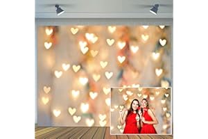 CYLYH 7x5ft Valentine's Day Backdrop Love Heart Bridal Shower Birthday Wedding Party Love Heart Wall Decor Banner Kid Newborn Baby Birthday Party Decor Banner D520