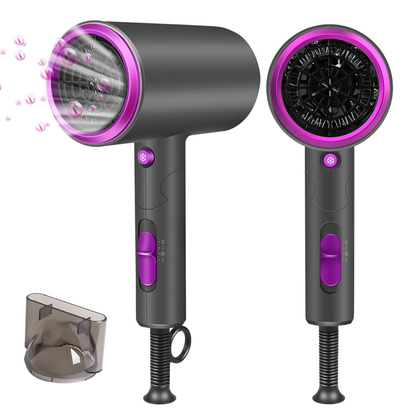 【2025革新型・高速モーター】ドライヤー 大風量 速乾 高濃度マイナスイオン 折り畳み式 軽量 57℃恒温 3段階調節 低騒音 小型 コンパクト 静音 ヘアドライヤー 過熱保護 速乾ノズル付き 家庭用/出張用/旅行用 PSE認証済み Gray商品画像