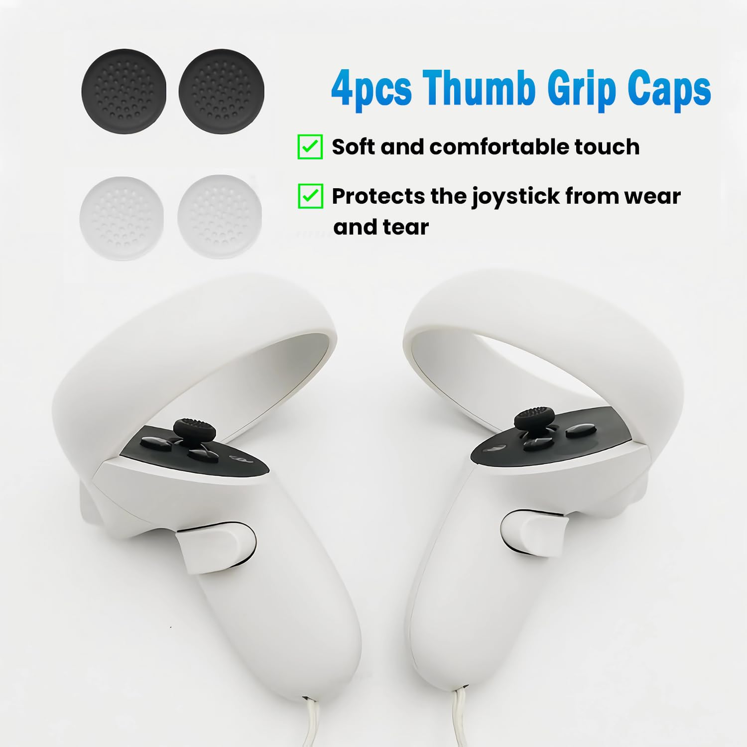 2 Pack Joystick Replacement for Oculus Quest 2/3 Controller/Meta Quest 2/3 Controller, 14 in One Replacement Joystick Analog Thumb Stick Repair Kit for Oculus Quest 2/3 Accessories