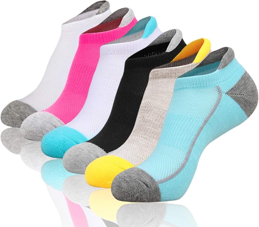 Heatuff Womens Low Cut Ankle Athletic Socks Cushioned Running No Show