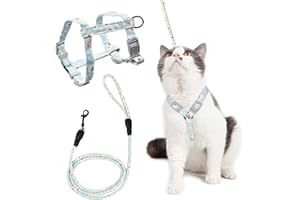 Doryum Cat Harness and Leash Set, Adjustable Cat Harness with Leash, Escape Proof Soft Pet Harness and Leash Kitten Vest Harn