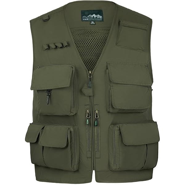 Lilychan Mens Utility Casual Fishing Vests Outdoor Work Vest Multi