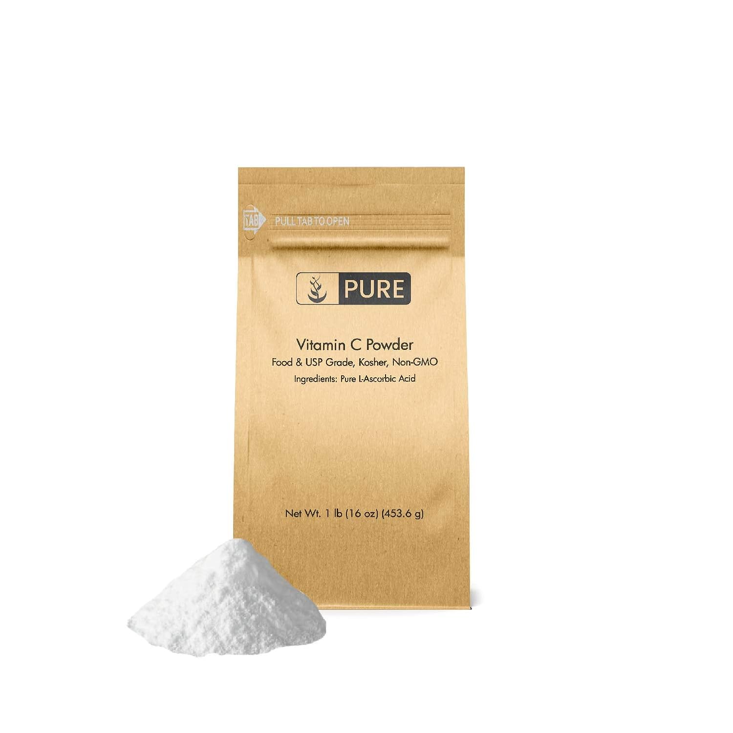 Vitamin C Powder (1 lb.) by Pure Organic Ingredients, Eco