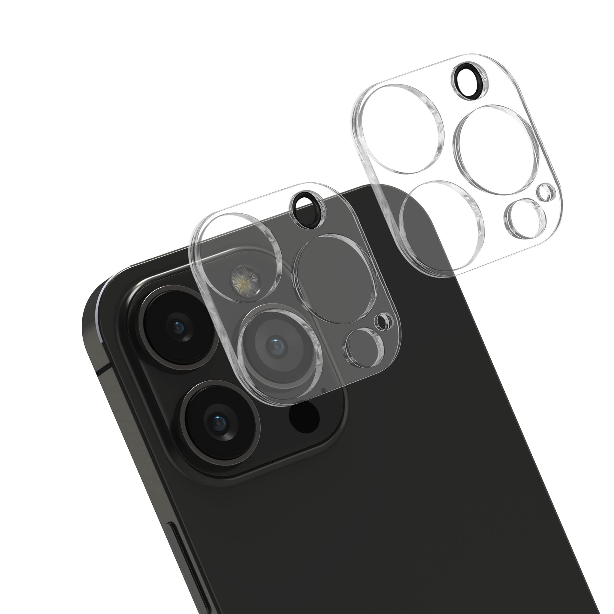 kwmobile Camera Lens Protector Compatible with Apple iPhone 13 Pro/iPhone 13 Pro Max (2 Pack) - Clear Tempered Glass Phone Lenses Protectors