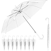 Profasion Clear Wedding Umbrellas Bulk, High-Visibility Transparent Rain Umbrella, Firm and Durable, Easy Operation, Large Clear Umbrella for Wedding Bride Groom Photography Golf Outdoor