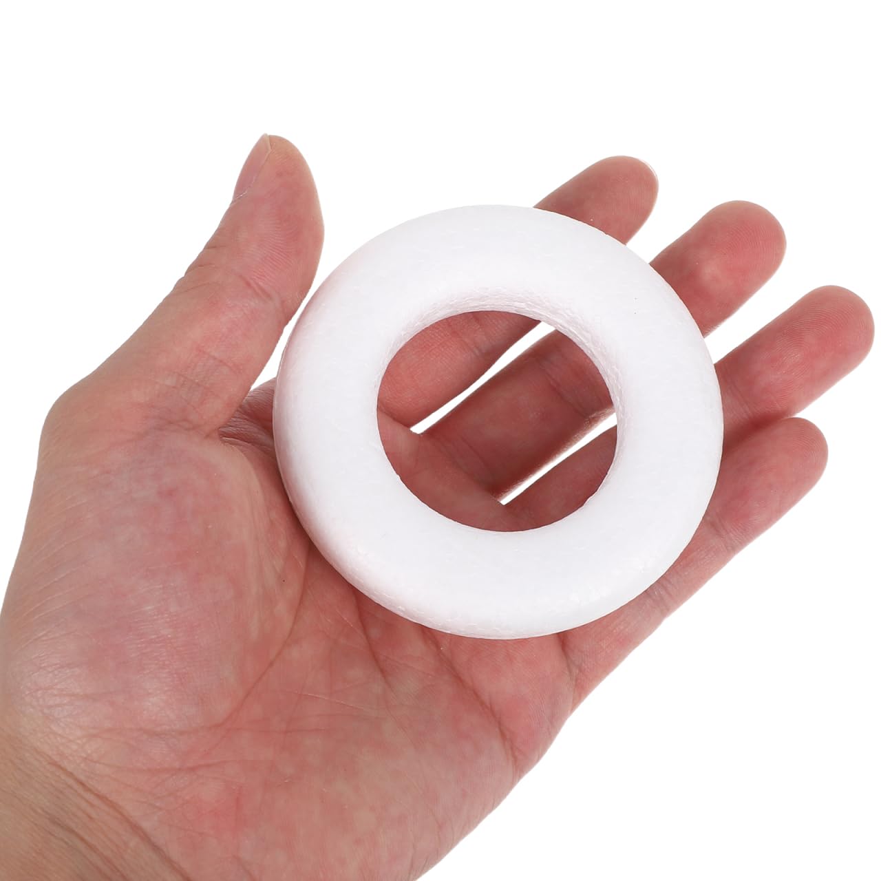 Toddmomy Polystyrene Wreath Rings 25 Pcs Oasis Wreath Rings Round Polystyrene Circles for Christmas DIY Crafting Kids Handmade Ornaments(7. 3 X 1. 5cm)