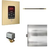 MrSteam Basic Butler Linear Package Square Control, Satin Brass