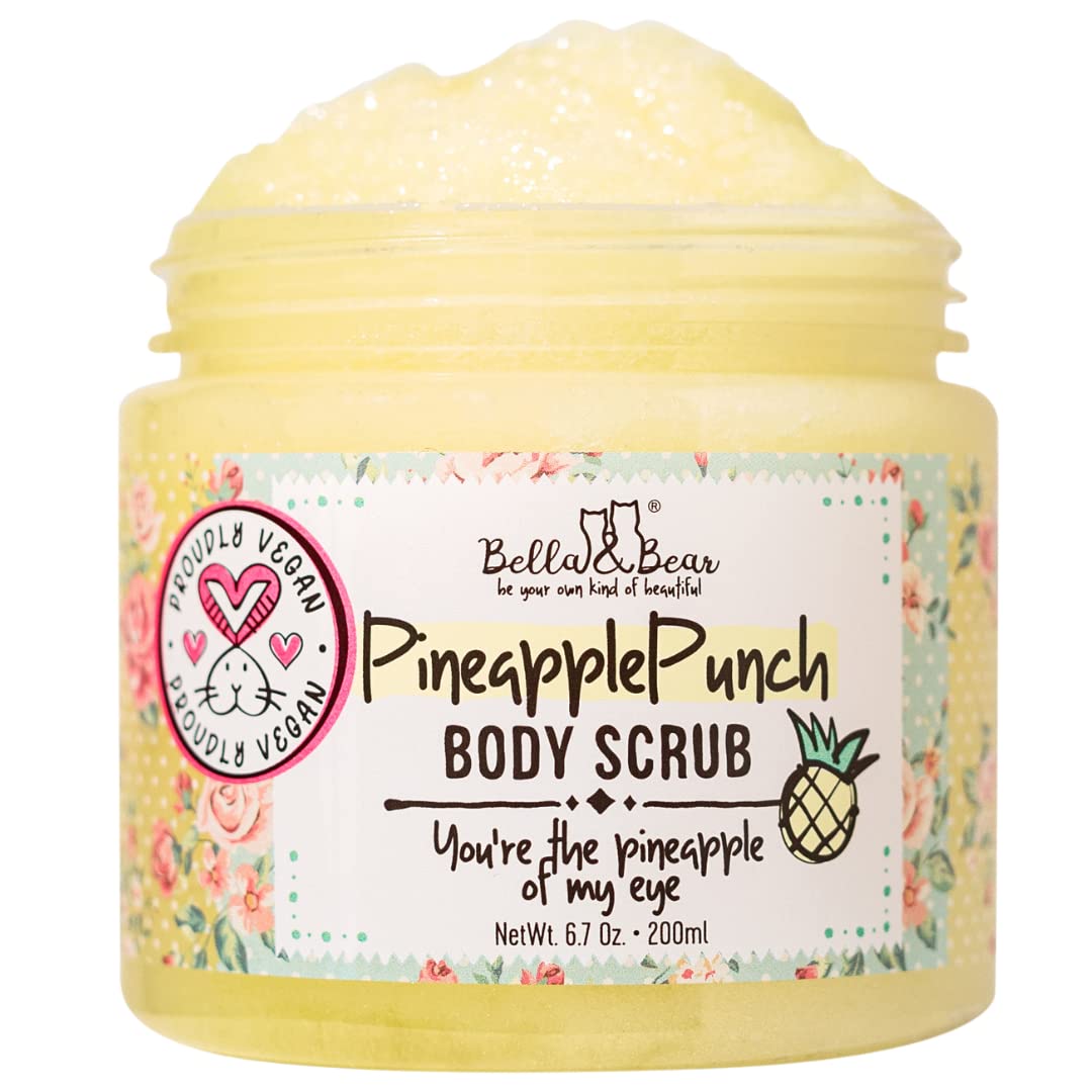Bella & Bear Pineapple Body Scrub Exfoliator - Vegan (6.7oz)