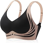 FHTECO Smoothing Bra Anti Sagging Wireless Push Up Bras for Women No Underwire Full Coverage Bra Comfy Bras for Women