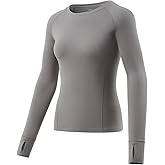 gagli Thermal Underwear Shirts for Women: Fleece Lined Long Sleeve Undershirt for Cold Weather 32~50℉ Soft & Warm Running Top