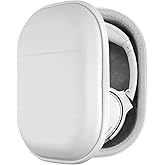 Geekria Shield Headphones Case Compatible with Bose QC Ultra II, QC Ultra, QC45, QC 35 II, QC25, Replacement Hard Shell Travel Carrying Bag with Cable Storage (White)