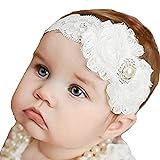 ivory christening headband
