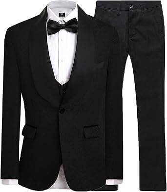 slim fit black tie suit