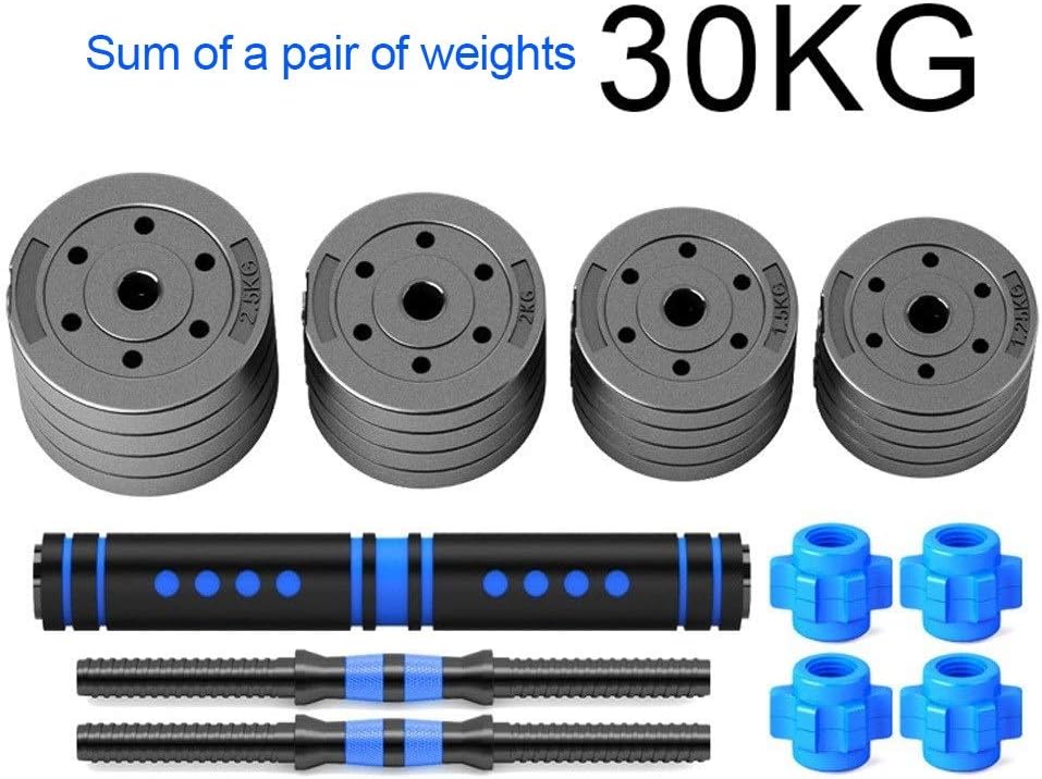 Dumbbells Set Large dumb bells Barbell adjustable Rubber Handles Strength Weight Iron 10KG 20Kg 30GK 40KG Body Building，Gym work out training