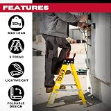 Excel 2 Step Fibreglass Ladder 0.76m - Heavy Duty 150kg Non-Conductive view 2