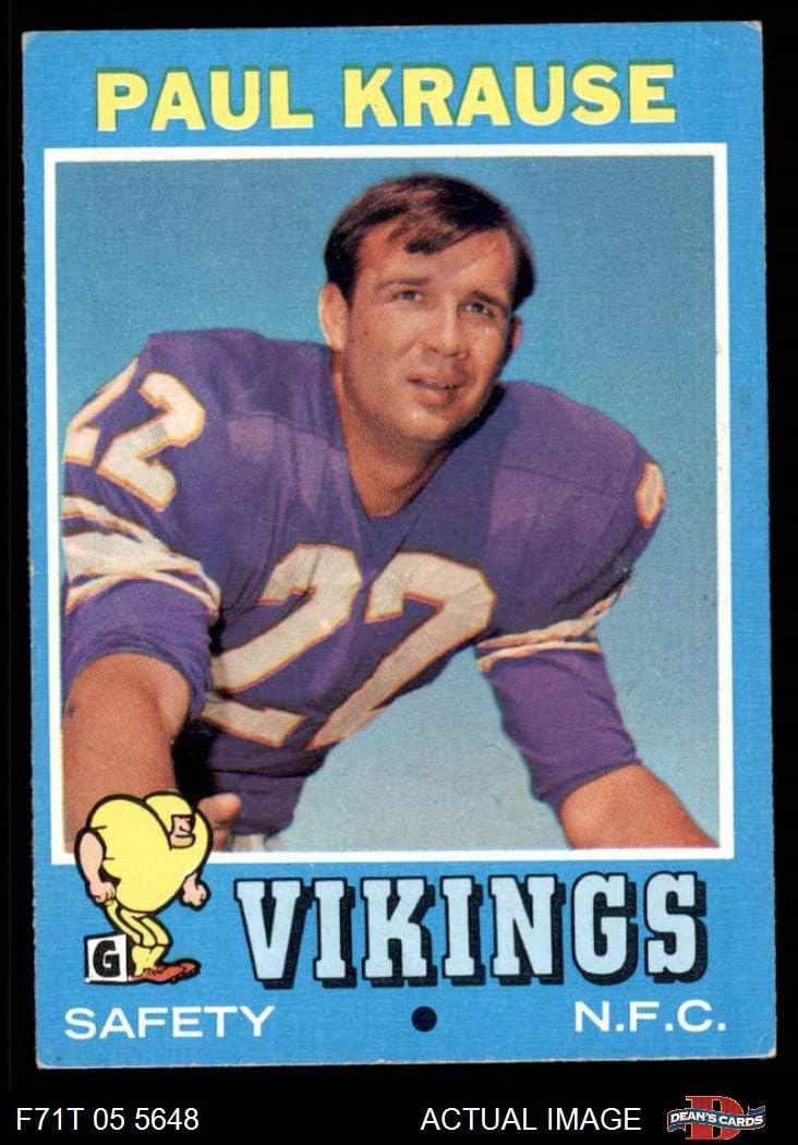 1971 Topps 158 Paul Krause Minnesota Vikings (Football