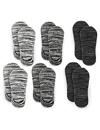 Pembrook No Show - 6 pares de calcetines de corte bajo - Hilo mareado - Ideal para bajo perfil bajo bajo bajo el estilo del tobillo - Hombres Mujeres
