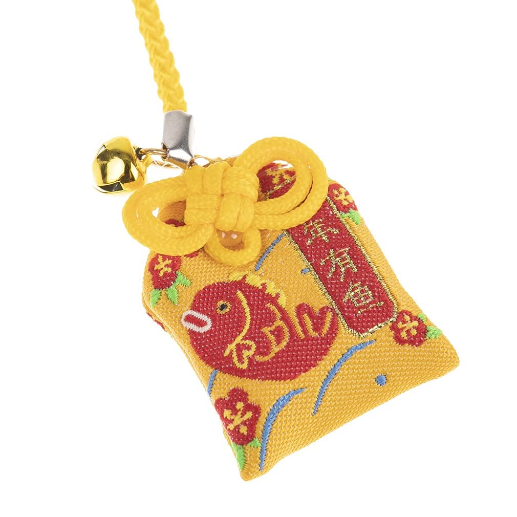 lachineuse Japanese Amulet, Fortune Jaune, 8x4x0.5cm
